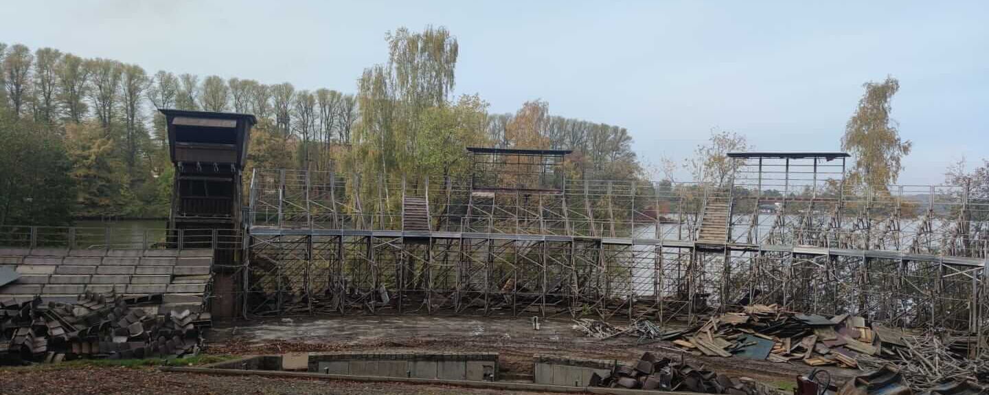 Abriss der Tribüne der Eutiner Festspiele Abriss der Tribüne der Eutiner Festspiele